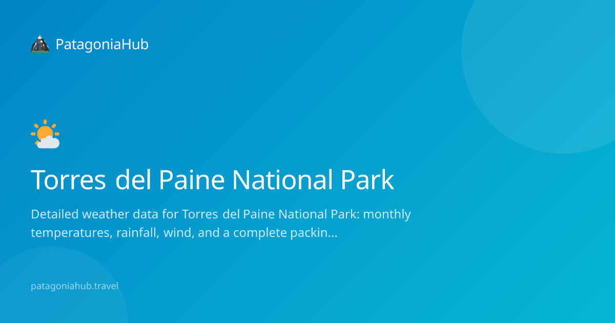 Torres del Paine National Park Weather Guide (2026) — Monthly Climate ...