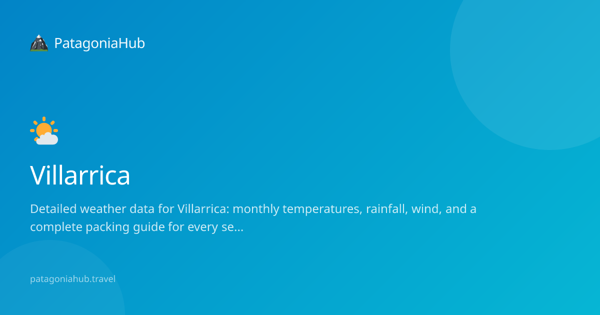 Villarrica Weather Guide (2026) — Monthly Climate, Temperatures & Best ...